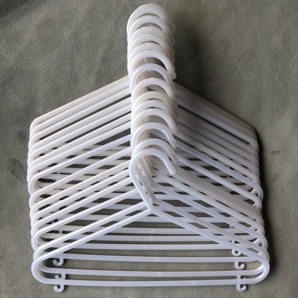 Set of 15 Toddler Childrens White Hangers